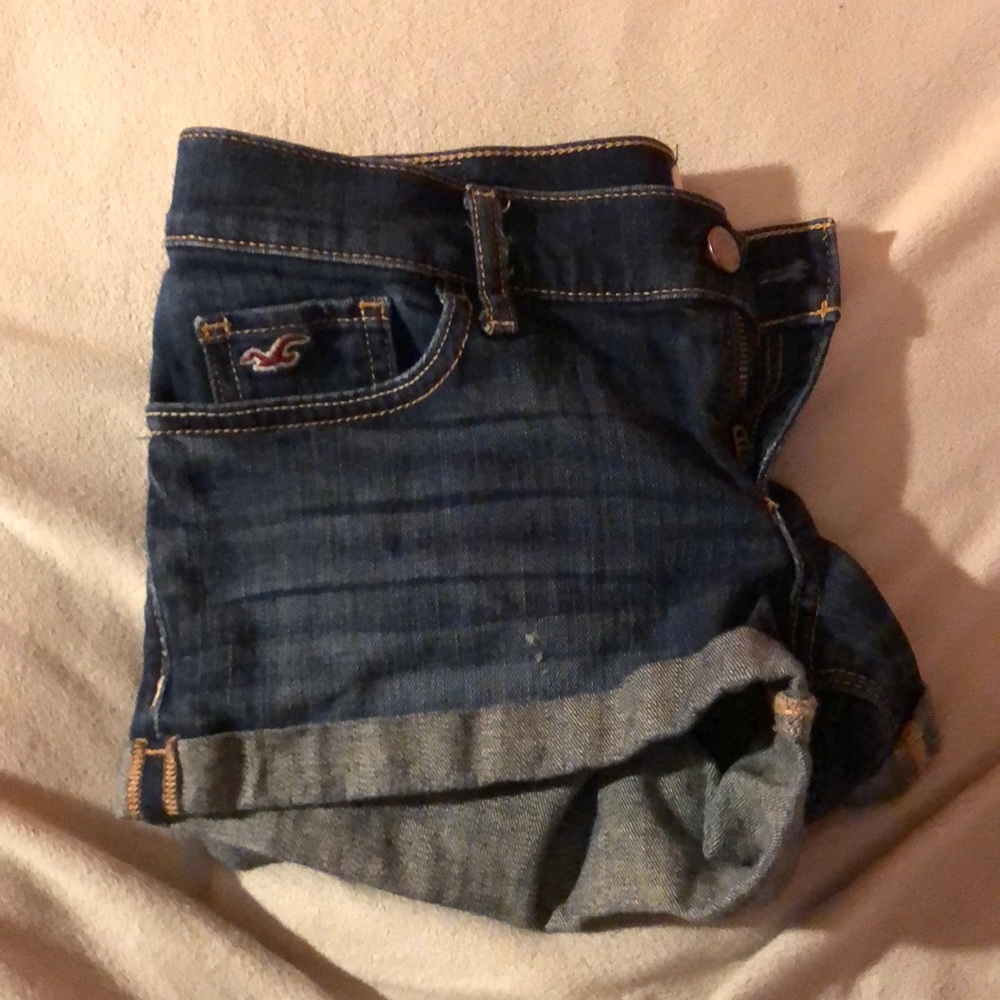 Hollister dark wash jean shorts
